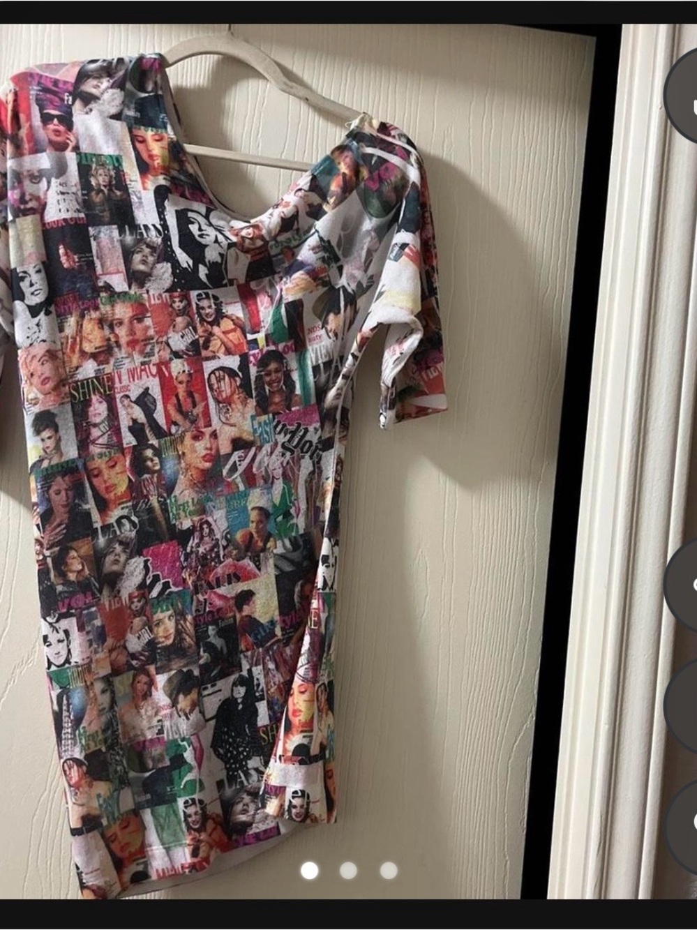 Mini Dress with Multi-Color Magazine Print
